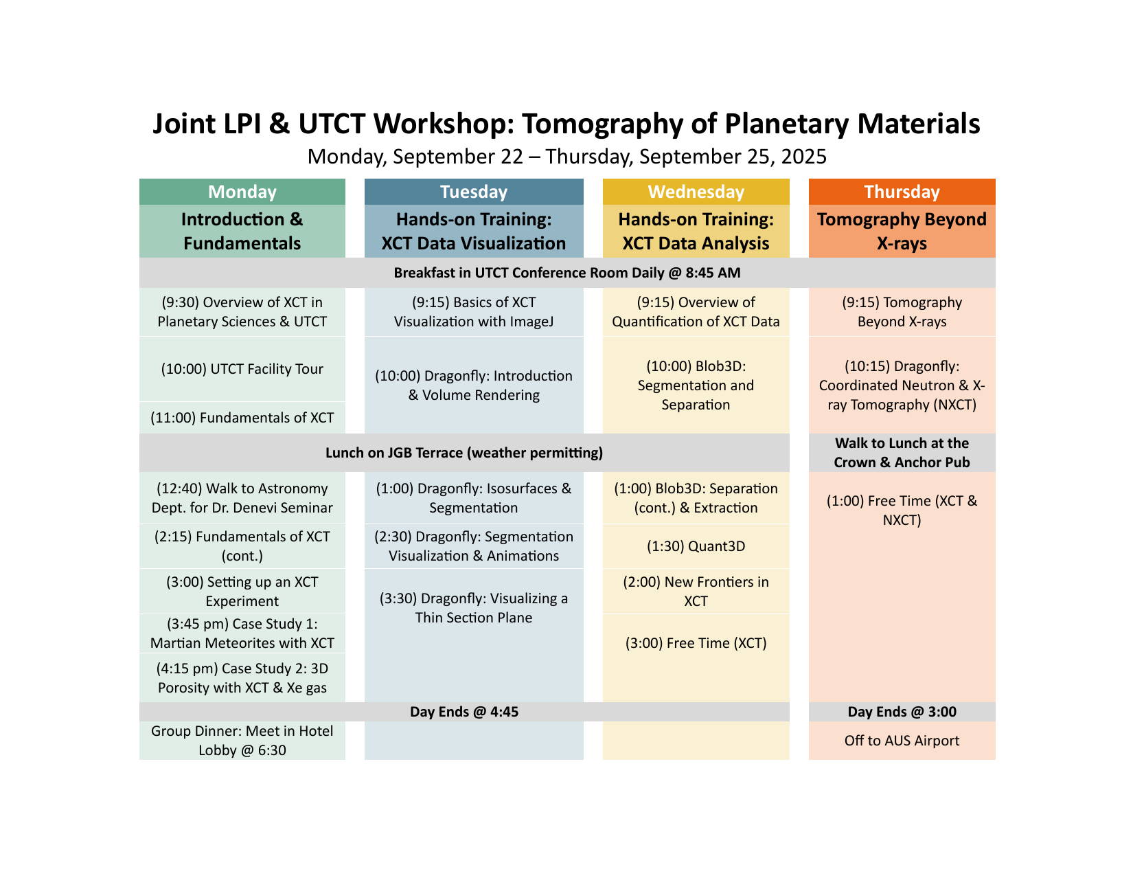 Workshop agenda
